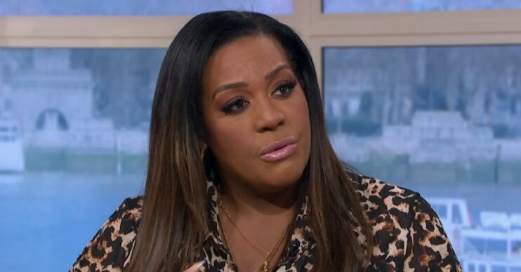 Alison Hammond looking serious on This Morning today