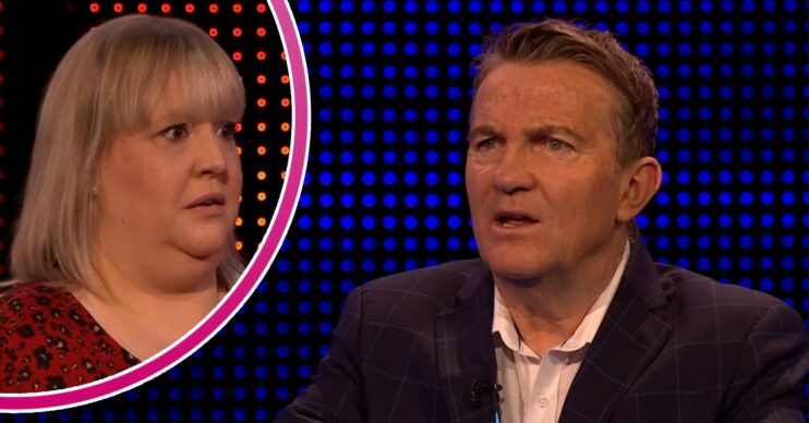 Kelly on The Chase, Bradley Walsh looking shocked on The Chase