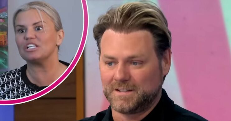 Brian McFadden with Kerry Katona in bubble