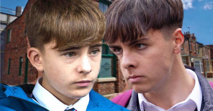 Coronation Street's Liam, Mason, the background of the Rovers