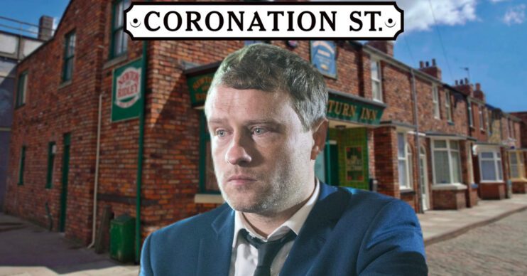 Coronation Street's Paul, the Coronation Street logo and background of the Rovers