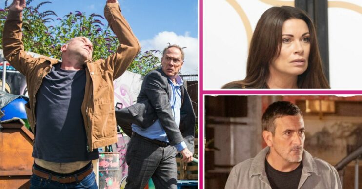Coronation Street spoilers: First look comp image week 41 - Tim being hit by Stephen, Carla and Peter looking angry