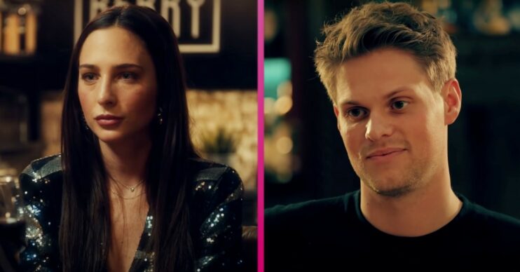 James and Maeva smiling on Made In Chelsea