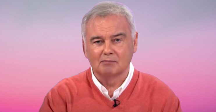Eamonn Holmes looking sad against pink background (Credit: ITV/YouTube/Composite: ED!)