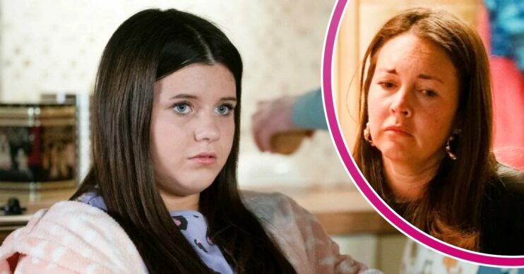 EastEnders: Lily and Stacey looking anxious comp image