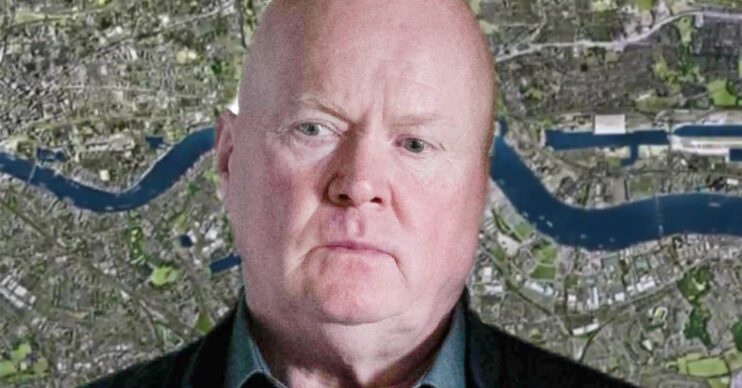 EastEnders' background of the Thames and Phil Mitchell