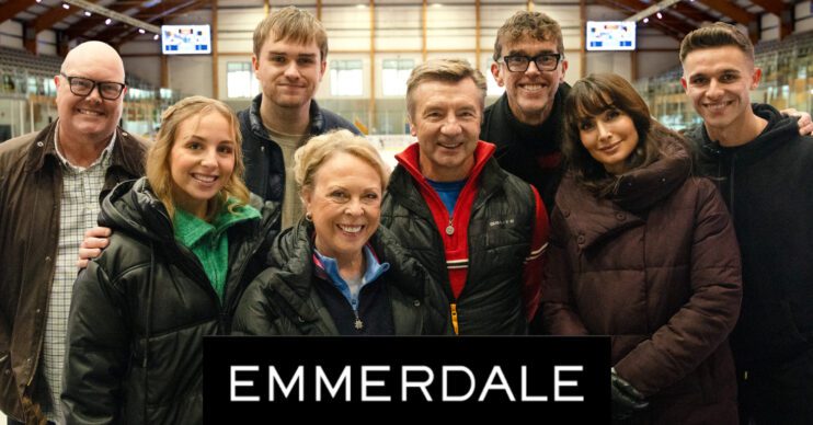 Emmerdale's Paddy, Belle, Tom, Marlon, Leyla and Jacob are with Jane and Chris