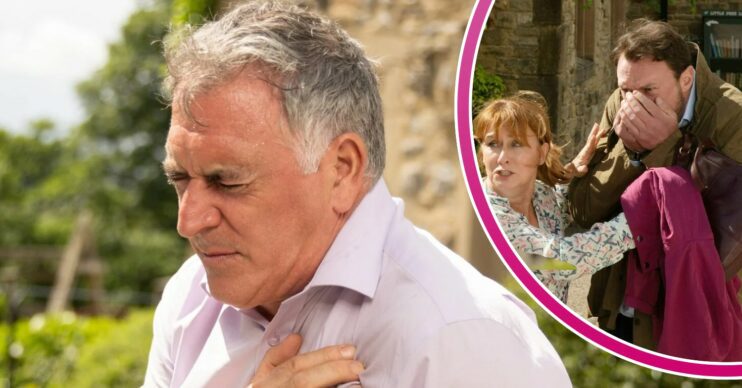 Emmerdale spoilers: Bob clutches his chest with Wendy and Liam drop in (Credit: ITV/Comp ED!)