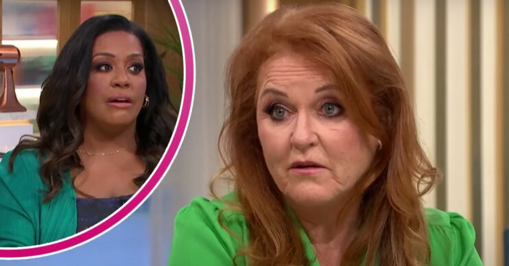 Fergie looks serious on This Morning, Alison Hammond reacts as she listens