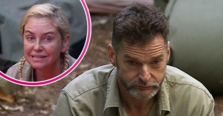 Josie looking serious on I'm A Celeb 2023 with Fred