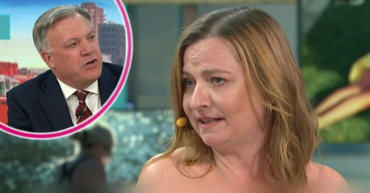 Ed Balls on GMB with a naked woman today