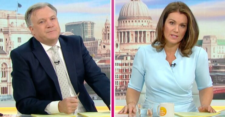 Ed Balls and Susanna Reid look unimpressed on GMB today