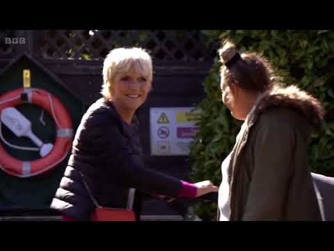 Eastenders Karen collects albie as Malcolm drops him off scene