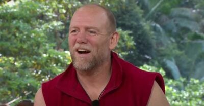 Mike Tindall reacts as he leaves I'm A Celeb in 2022