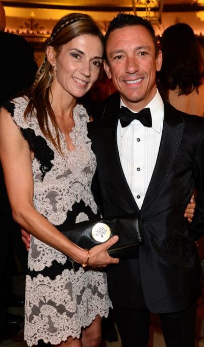 Frankie Dettori smiles alongside his wife Catherine Dettori