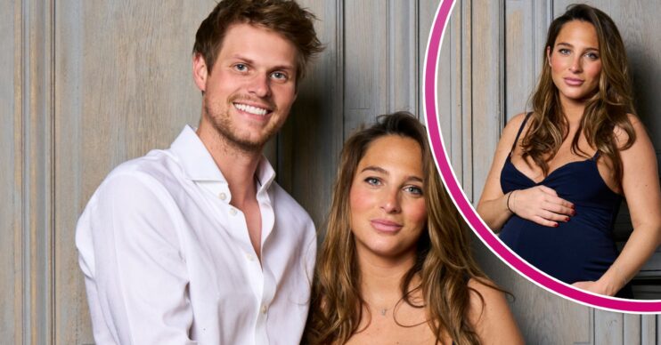 James and Maeva smiling in Made In Chelsea