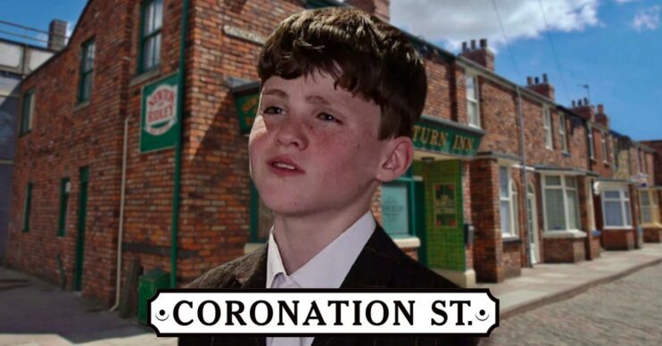 Joseph looks ill on Coronation Street; inset, soap logo and Rovers background (Credit: ITV/Composite: ED!)