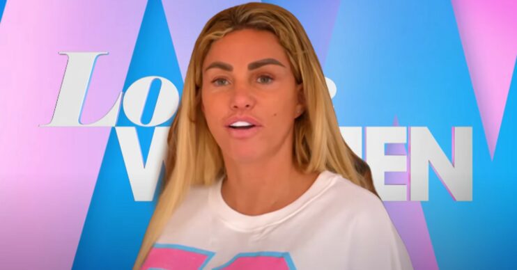 Katie Price in front of Loose Women title card