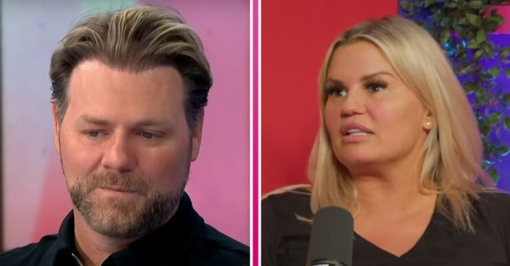 Kerry Katona and Brian McFadden appearing on TV