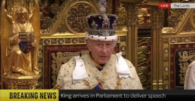 King Charles in parliament