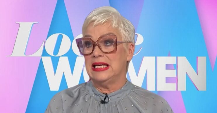 Denise Welch with Loose Women logo
