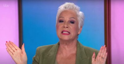 Denise Welch raises her palms on Loose Women today