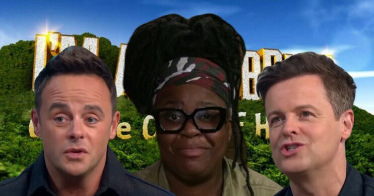 Ant and Dec with Nella and the I'm A Celeb 2023 logo