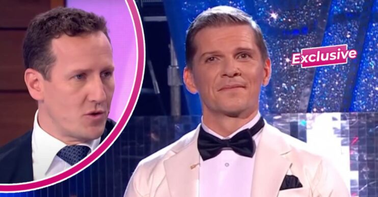 Brendan Cole looks narked, Nigel Harma smiles