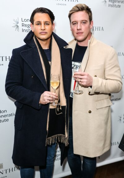 Ollie Locke and husband Gareth at event