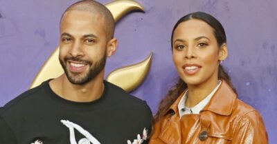 Marvin Humes and Rochelle Humes attended the premiere of Aladdin