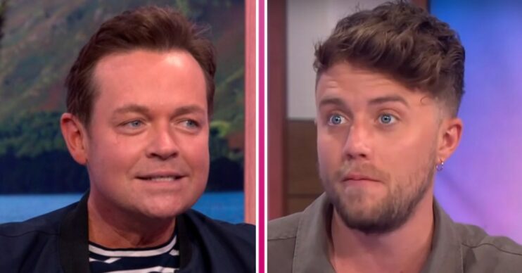 Composite image of Roman Kemp (looking shocked) and Stephen Mulhern (looking cheeky) Credit: ITV/BBC/Composite: ED!)