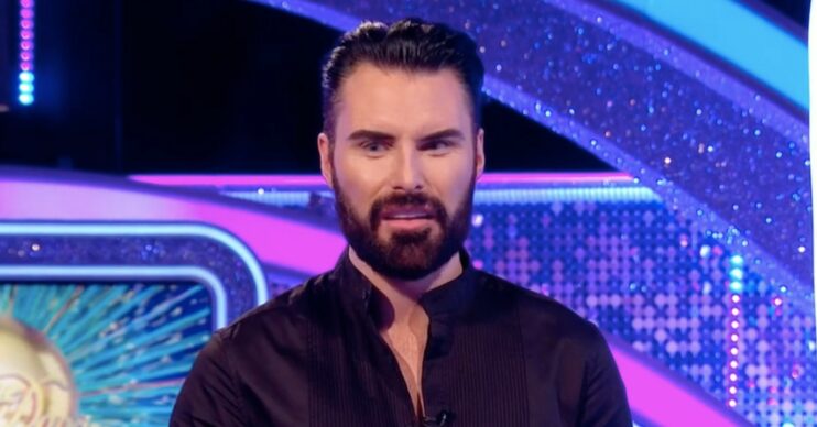 Rylan Clark looking confused on Strictly It Takes Two