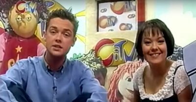 Stephen Mulhern and Danielle Nicholls presenting CITV in 1998