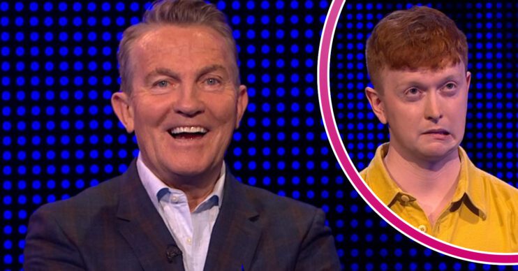Bradley Walsh laughs on The Chase with contestant Fintan