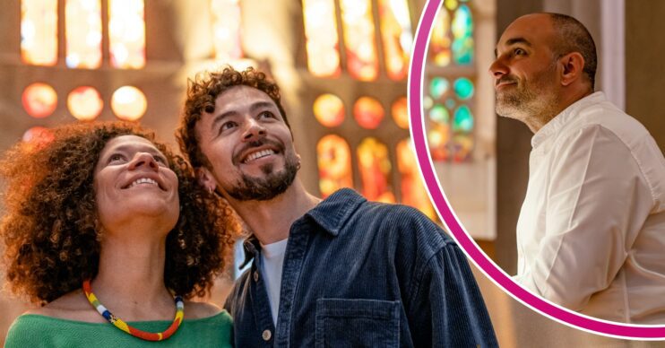 Tourists in Barcelona's Sagrada Familia