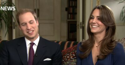 William and Kate laughing in interview (Credit: ITV/YouTube)