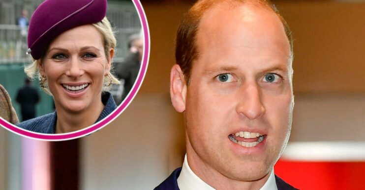 Zara Tindall smiling with Prince William