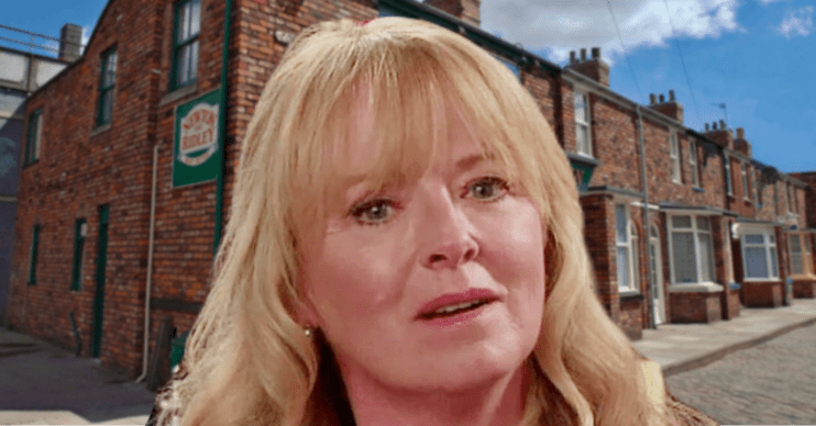 Coronation Street comp image of Jenny Connor looking upset on the Rovers background