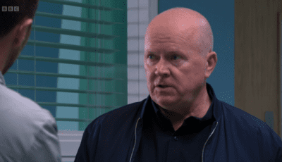 EastEnders' Phil Mitchell looks concerned