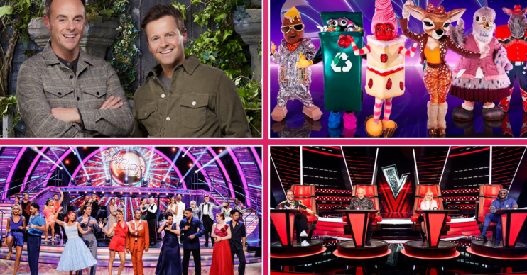 Ant and Dec, The Masked Singer and Strictly logos