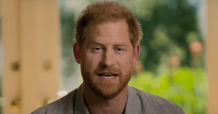 Prince Harry speaking to camera