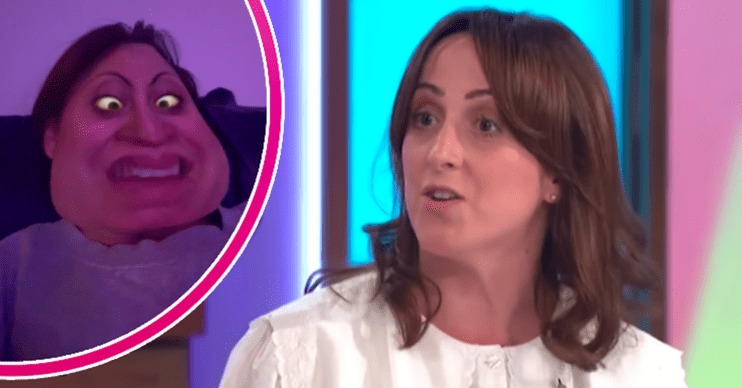 Natalie Cassidy being interviewed on Loose Women and as a character on TikTok